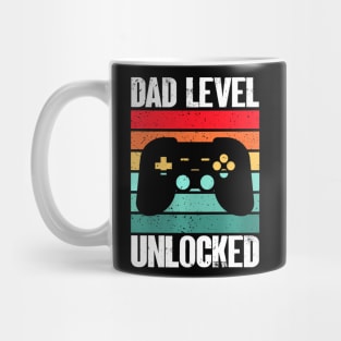 Mens  Gamer Dad Father's Day Dad Level Unlocked Mug